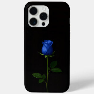 Black 4 Luxe iPhone 15 Pro Max, Midnight Blue Rose Max Case
