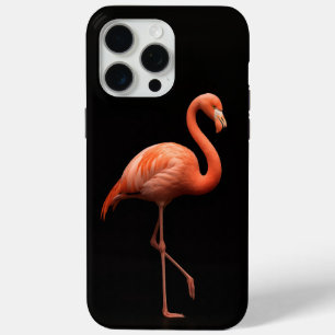 Black 4 Luxe iPhone 15 Pro Max, Pink Flamingo Max Case
