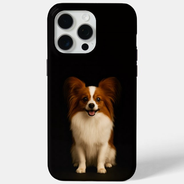 Black 4 Luxe iPhone 15 Pro Max, Refined Papillon Case-Mate iPhone Case (Back)