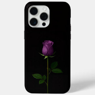 Black 4 Luxe iPhone 15 Pro Max, Royal Violet Rose Max Case