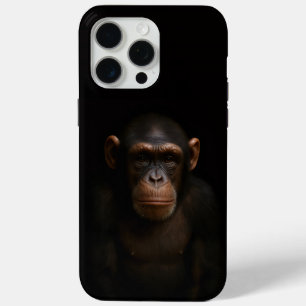 Black 4 Luxe iPhone 15 Pro Max, Serene Chimpanzee iPhone 15 Pro Max Case