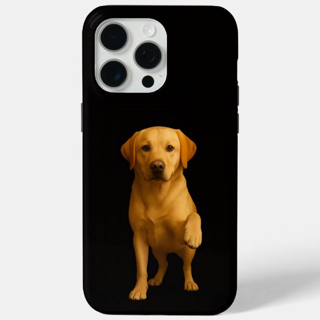 Black 4 Luxe iPhone 15 Pro Max, Tender Labrador Case-Mate iPhone Case (Back)