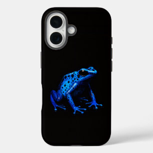 Black 4 Luxe iPhone 16 Case-Mate, Blue Frog Case