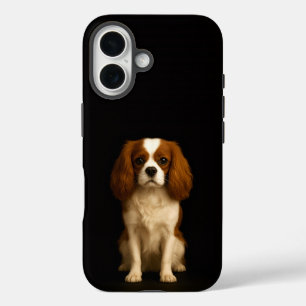 Black 4 Luxe iPhone 16 Mate, Cavalier Spaniel Case