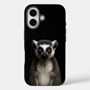Black 4 Luxe iPhone 16 Mate, Gentle Lemur Case