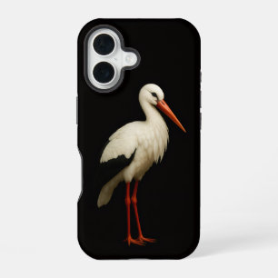 Black 4 Luxe iPhone 16 Mate, Graceful Stork Case
