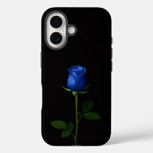 Black 4 Luxe iPhone 16 Mate, Midnight Blue Rose iPhone 16 Case