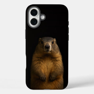 Black 4 Luxe iPhone 16 Plus, Fluffy Marmot Plus Case