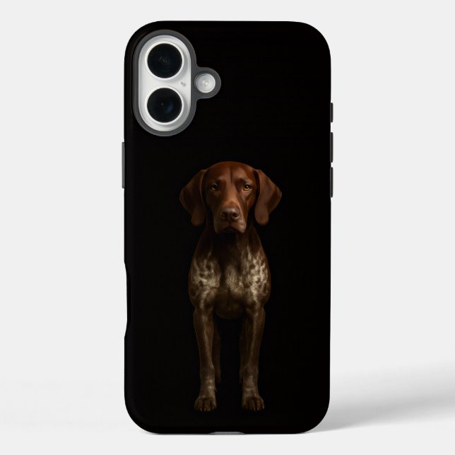 Black 4 Luxe iPhone 16 Plus, German Pointer Dog Case-Mate iPhone Case (Back)