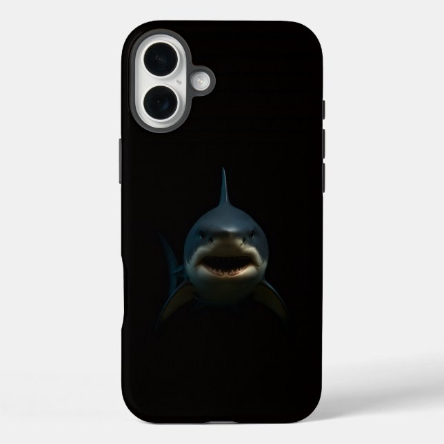 Black 4 Luxe iPhone 16 Plus, Great White Shark Case-Mate iPhone Case (Back)