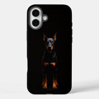Black 4 Luxe iPhone 16 Plus, Guardian Doberman Dog