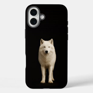 Black 4 Luxe iPhone 16 Plus, Ivory Arctic Wolf Plus Case