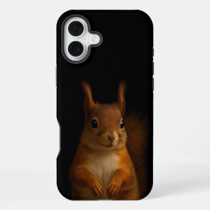 Black 4 Luxe iPhone 16 Plus Mate, Red Squirrel Case