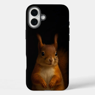 Black 4 Luxe iPhone 16 Plus Mate, Red Squirrel Case