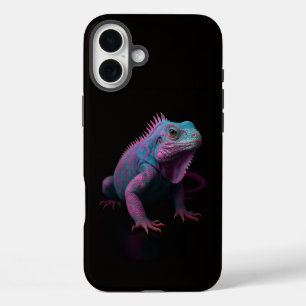 Black 4 Luxe iPhone 16 Plus, Pink Iguana iPhone 16 Plus Case
