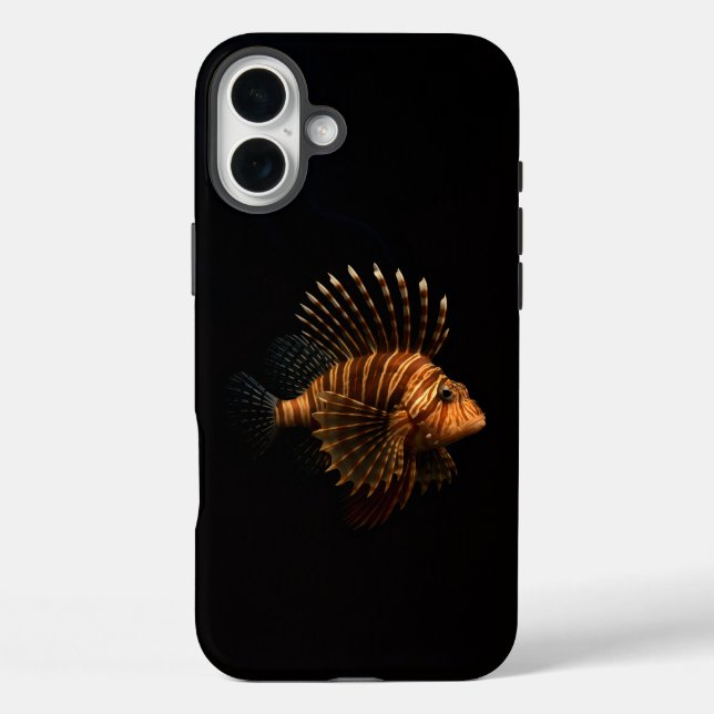 Black 4 Luxe iPhone 16 Plus, Red Lionfish Case-Mate iPhone Case (Back)