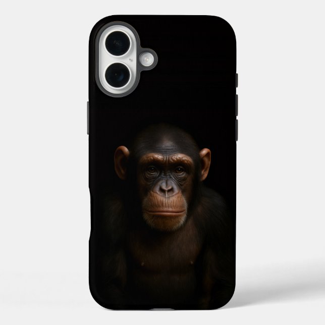 Black 4 Luxe iPhone 16 Plus, Serene Chimpanzee Case-Mate iPhone Case (Back)