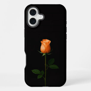 Black 4 Luxe iPhone 16 Plus, Sunset Orange Rose Plus Case