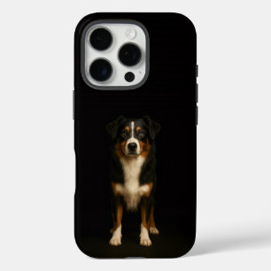 Black 4 Luxe iPhone 16 Pro, Aussie Shepherd Dog iPhone 16 Pro Case