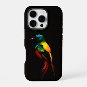 Black 4 Luxe iPhone 16 Pro Case-Mate, Rainbow Bird Case