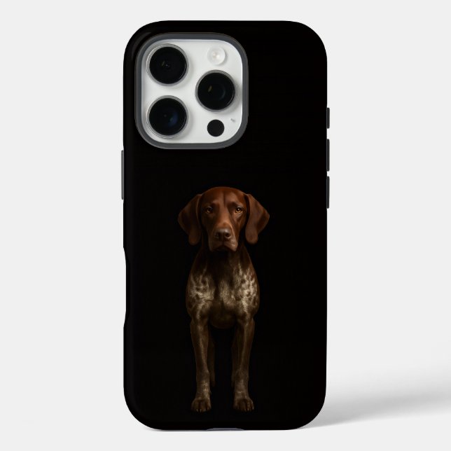 Black 4 Luxe iPhone 16 Pro, German Pointer Dog Case-Mate iPhone Case (Back)