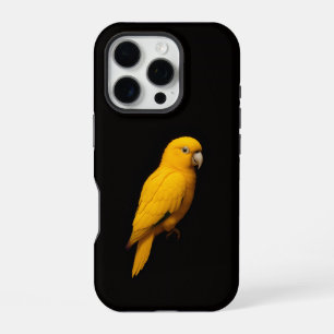 Black 4 Luxe iPhone 16 Pro, Golden Parakeet Pro Case