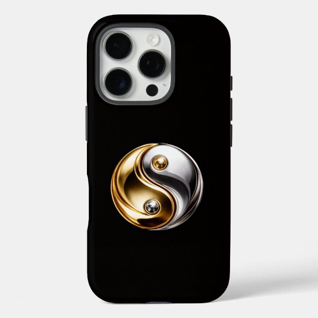 Black 4 Luxe iPhone 16 Pro, Harmony Yin Yang Case-Mate iPhone Case (Back)