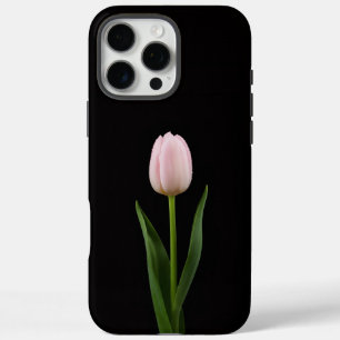 Black 4 Luxe iPhone 16 Pro Max, Blush Pink Tulip iPhone 16 Pro Max Case