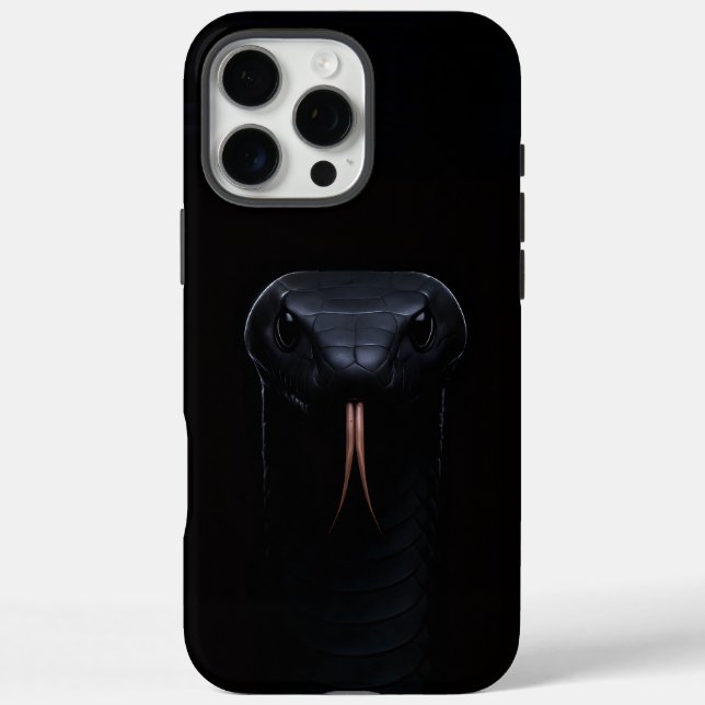 Black 4 Luxe iPhone 16 Pro Max Case, Black Mamba Case-Mate iPhone Case (Back)