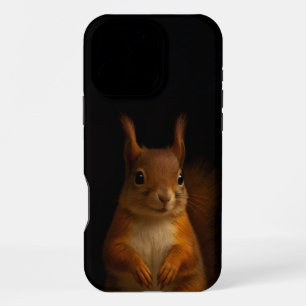 Black 4 Luxe iPhone 16 Pro Max Case, Red Squirrel Case