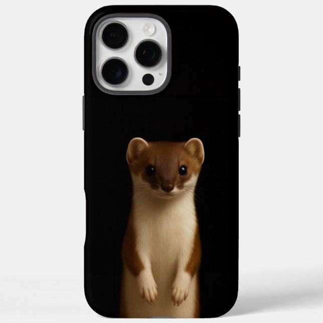 Black 4 Luxe iPhone 16 Pro Max, Elegant Weasel Case-Mate iPhone Case (Back)