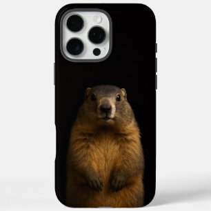Black 4 Luxe iPhone 16 Pro Max, Fluffy Marmot iPhone 16 Pro Max Case