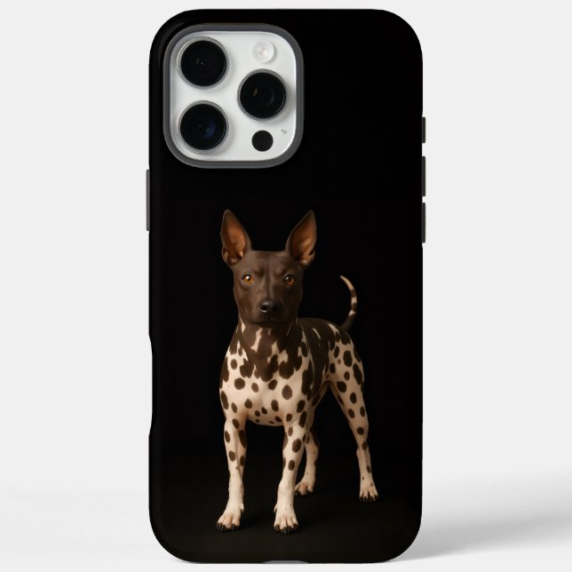 Black 4 Luxe iPhone 16 Pro Max, Hairless Terrier Case-Mate iPhone Case (Back)