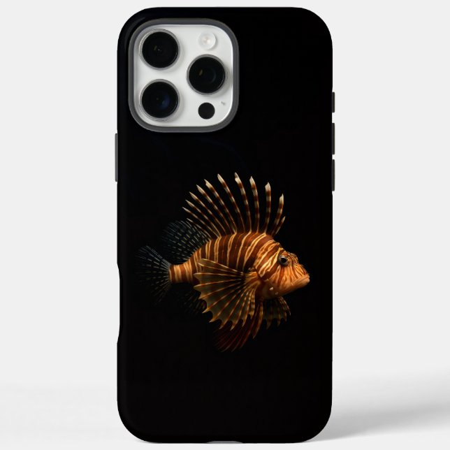 Black 4 Luxe iPhone 16 Pro Max, Red Lionfish Case-Mate iPhone Case (Back)