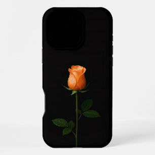 Black 4 Luxe iPhone 16 Pro Max, Sunset Orange Rose Max Case