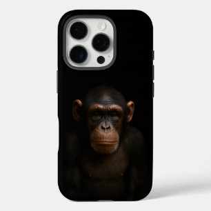 Black 4 Luxe iPhone 16 Pro, Serene Chimpanzee Pro Case