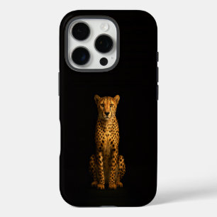 Black 4 Luxe iPhone 16 Pro, Sleek Cheetah Pro Case