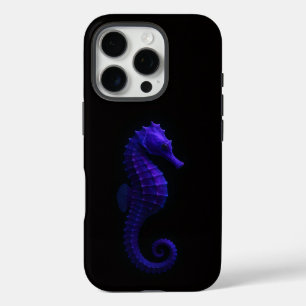 Black 4 Luxe iPhone 16 Pro, Violet Seahorse iPhone 16 Pro Case