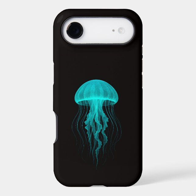 Black 4 Luxe iPhone 17 Air, Aqua Glow Fish (Back)