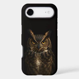 Black 4 Luxe iPhone 17 Air, Golden Eyed Owl