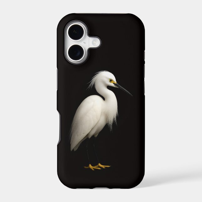 Black 4 Luxe iPhone 17 Mate Elegant Snowy Egret (Back)