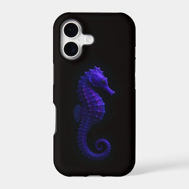 Black 4 Luxe iPhone 17 Mate Violet Blue Seahorse (Back)