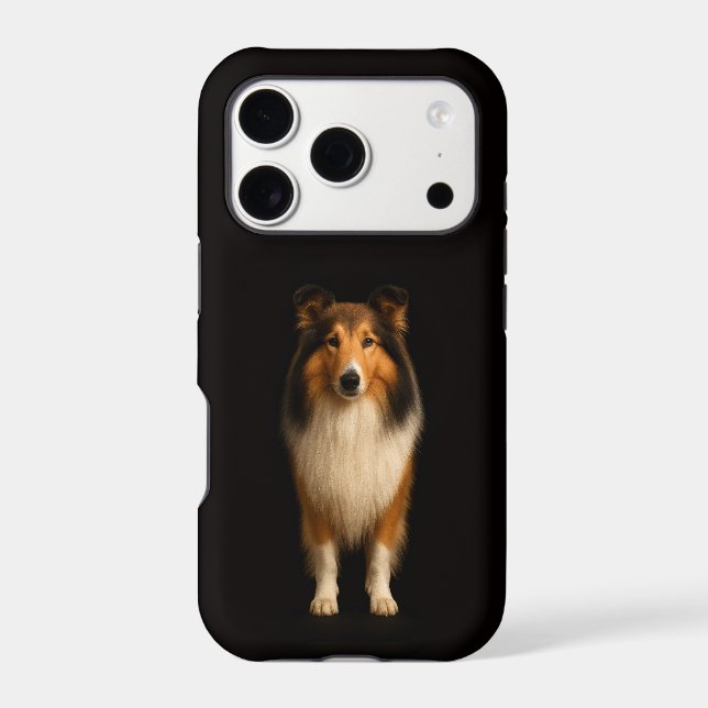 Black 4 Luxe iPhone 17 Pro, Loyal Collie Dog (Back)