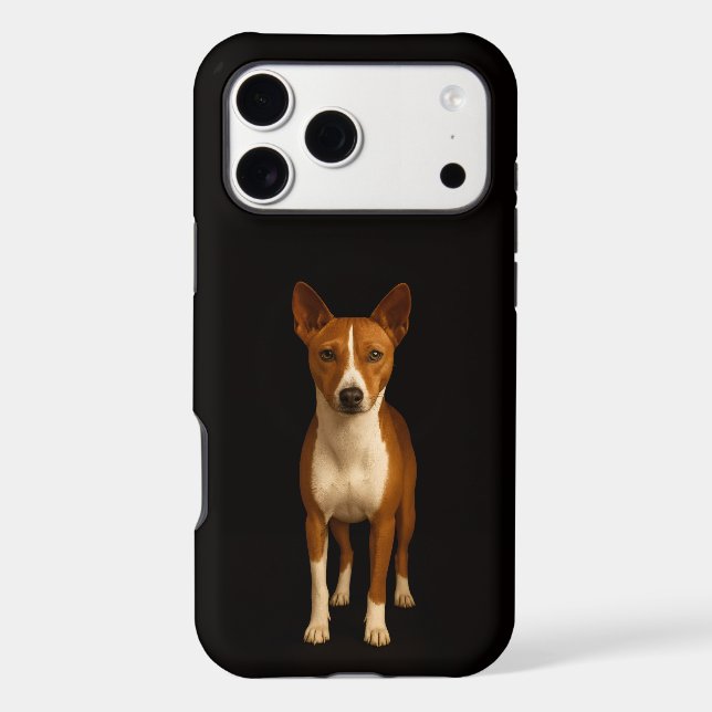 Black 4 Luxe iPhone 17 Pro Max, Classy Basenji Dog (Back)