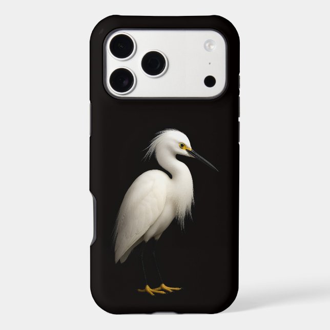 Black 4 Luxe iPhone 17 Pro Max Elegant Snowy Egret (Back)