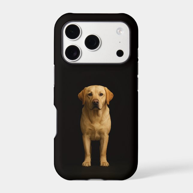 Black 4 Luxe iPhone 17 Pro, Minimalist Labrador (Back)