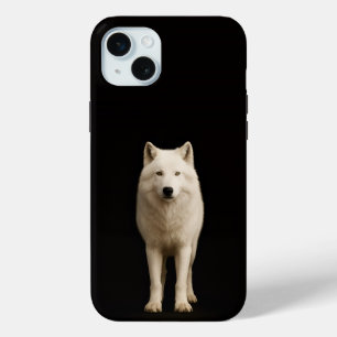 Black 4 Luxe, Ivory Arctic Wolf iPhone 15 Plus iPhone 15 Mini Case