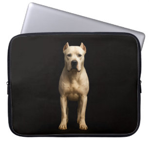 Black 4 Luxe Laptop Sleeve, Bold Dogo Argentino Laptop Sleeve