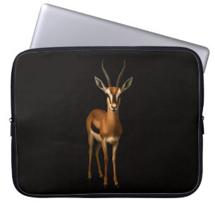 Black 4 Luxe Laptop Sleeve, Elegant Gazella Sleeve