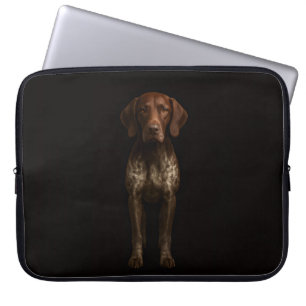 Black 4 Luxe Laptop Sleeve, German Pointer Dog Laptop Sleeve